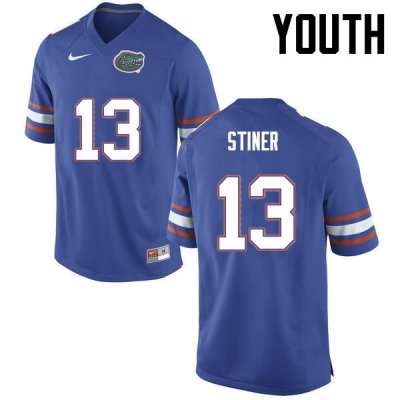 Youth Florida Gators #13 Donovan Stiner NCAA Nike Blue Authentic Stitched College Football Jersey GDO6462ZF